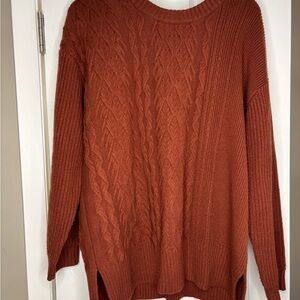 Banana Republic Terracotta Cable Knit Sweater